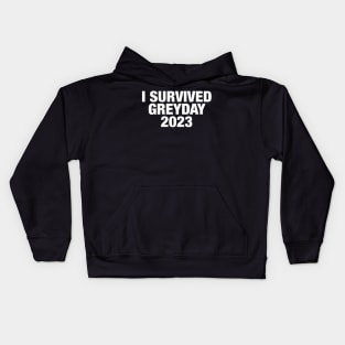 I Survived Greyday 2023 Kids Hoodie